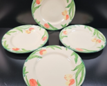 4 Franciscan Tulip Dinner Plates Set Vintage Red Yellow Floral Dish Engl... - $56.30