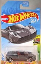 2018 Hot Wheels #119 Hw Exotics 2/10 &#39;17 Pagani Huayra Roadster Gray w/10 Spokes - £5.89 GBP