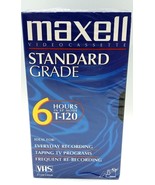 Maxell VHS Tapes Blank T-120 6 Hour Standard Grade Video Cassette NEW SE... - £4.59 GBP