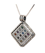Kabbalah Pendant with Breastplate stones Hoshen Silver 925 Jewish Jewelr... - £150.72 GBP