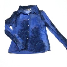 Philly Vintage 90s Big Girls Dressy Long Sleeve Blouse Sz L 12-14 Built ... - £9.95 GBP