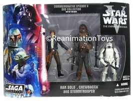 Star Wars Saga DVD Commemorative Collection ESB Han Stormtrooper Chewbacca MISB - £39.86 GBP