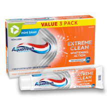 Aquafresh Extreme Clean Whitening Action Fluoride Toothpaste, 5.6 Oz, 3 ... - $14.80