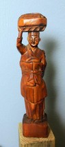 Vintage Hand Carved Woman with Baby 11.75&quot; Oriental - £22.22 GBP