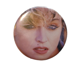 Madonna Badge Pinback BIG Button Original Vintage Pop Rock Music Close U... - $17.21