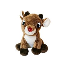 Dan Dee Collector&#39;s Choice Rudolph The Red Nosed Reindeer Brown White Plush 8in - £6.19 GBP