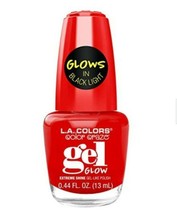 LA Colors Gel Glow Extreme Shine Zombie Glows In Black Light Nail Polish Blood - £6.50 GBP