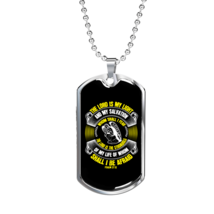 The Lord My Light Christian Necklace Stainless Steel or 18k Gold Dog Tag 24&quot; Ch - £38.16 GBP+