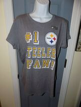 NFL Pittsburgh Steelers Gray #1 Steelers Fan Size L Women's NEW - $26.70