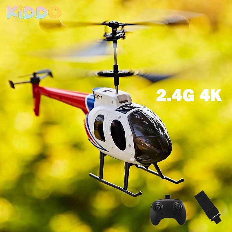 2.4G RC Helicopter Military 4CH LED Lights 4K Camera Altitude Hold Remote - £42.24 GBP+