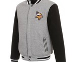 NFL Minnesota Vikings  Reversible Full Snap Fleece Jacket  JHD  2 Front ... - £95.91 GBP