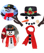 16PCS Snowman Dressing Making Kit Winter Party Outdoor Garden Christmas ... - $33.99