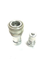 60 Series B ISO 7241-1 Steel Poppet Quick Coupling &amp; Plug 1/4 Body x 1/4... - $31.00