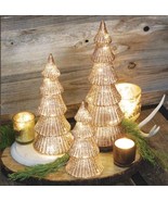 ROSE GOLD LIT GLASS LIT CHRISTMAS TREE HOLIDAY DECORATION HANDCRAFTED  S... - $445.49