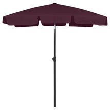  Beach Parasol Bordeaux Red Polyester Standard Tiltable - €86,56 EUR