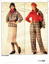 Misses JACKET, SKIRT, PANTS &amp; BLOUSE Vtg 1985 Vogue Pattern 0995 Size 14... - $12.00