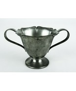 Footed Vintage Pewter Sugar Bowl, Open Flower Design, Crescent Pewter, #... - $19.55