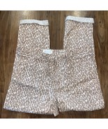 Anthropologie The Wanderer Cheetah Crop Belted Pants 26P Cotton Linen - £15.17 GBP