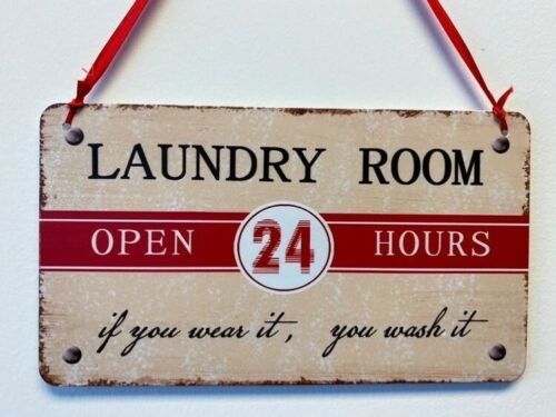 Rustic Laundry Sign Metal Laundry Room Sign Distressed Laundry Wall Decor... - $9.49