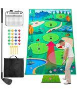 Ecozen Golf Chipping Game Set with Turf Mat Club Balls Carry Bag - $34.19 CAD