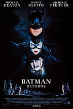 1992 Batman Returns Movie Poster Print Michael Keaton DC Comics Gotham - £6.03 GBP