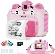 Instant Print Digital Kids Camera,Selfie 1080P Video Camera For Kid With 180° - £35.88 GBP
