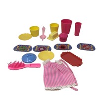 VTG Mattel Cherry Merry Muffin Doll Accessories Lot Placemats Dress Cups - £53.14 GBP