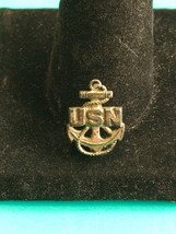Old Vtg Collectible USN United States Navy Military Sterling Silver Pin Brooch - £11.91 GBP