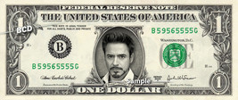 Robert Downey Jr Iron Man On Real Dollar Bill Cash Money Bank Note Currency Iron - £5.80 GBP