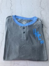 UNC Tar Heels North Carolina Mens Large Gray &amp; Blue 2-Button T-Shirt/ Ca... - $9.64