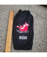 Fab Dog - Christmas Sweater For Dogs - Santa Sleigh - &quot;Slay&quot; - Size Small - £3.80 GBP