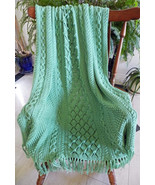 Hand Knit CARON® Simply Soft™ &#39;Sage&#39; Afghan - $100.00