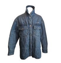 STELLA MCCARTNEY Quilted Organic Cotton Denim Shirt Jacket - Size 38 - $399.99