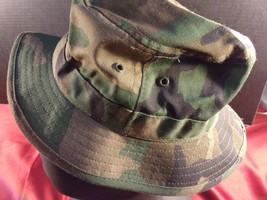 NWOT MADE IN USA HAT SUN HOT WEATHER BOONIE JUNGLE TYPE II WOODLAND BDU ... - $21.86