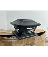 4-Pack Solar 4&quot;x4&quot; Square Deck Post Fence LED Light, Black w/ Decorative... - $635.67 MXN