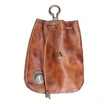 Mini Viking Sporran Coin Purse Keychain Top-Grain Leather Waist Bag 1pc - $393.24 MXN