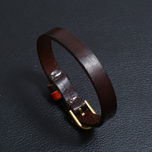 Genuine Leather Watch Belt Bracelets for Women Men Various Colors Black Brown Gr - £11.36 GBP