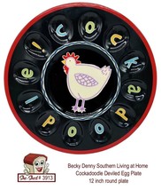 Becky Denny Southern Living at Home Cockadoodle Deviled Egg Plate - £15.94 GBP