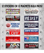 Anti-Trump Bumper Stickers or Car Magnets | RESIST |HAND off | Are We Gr... - $13.56 CAD+