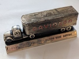Vintage Davidson Motor Freight Truck Metal Model Advertising Paperweight... - $70.11