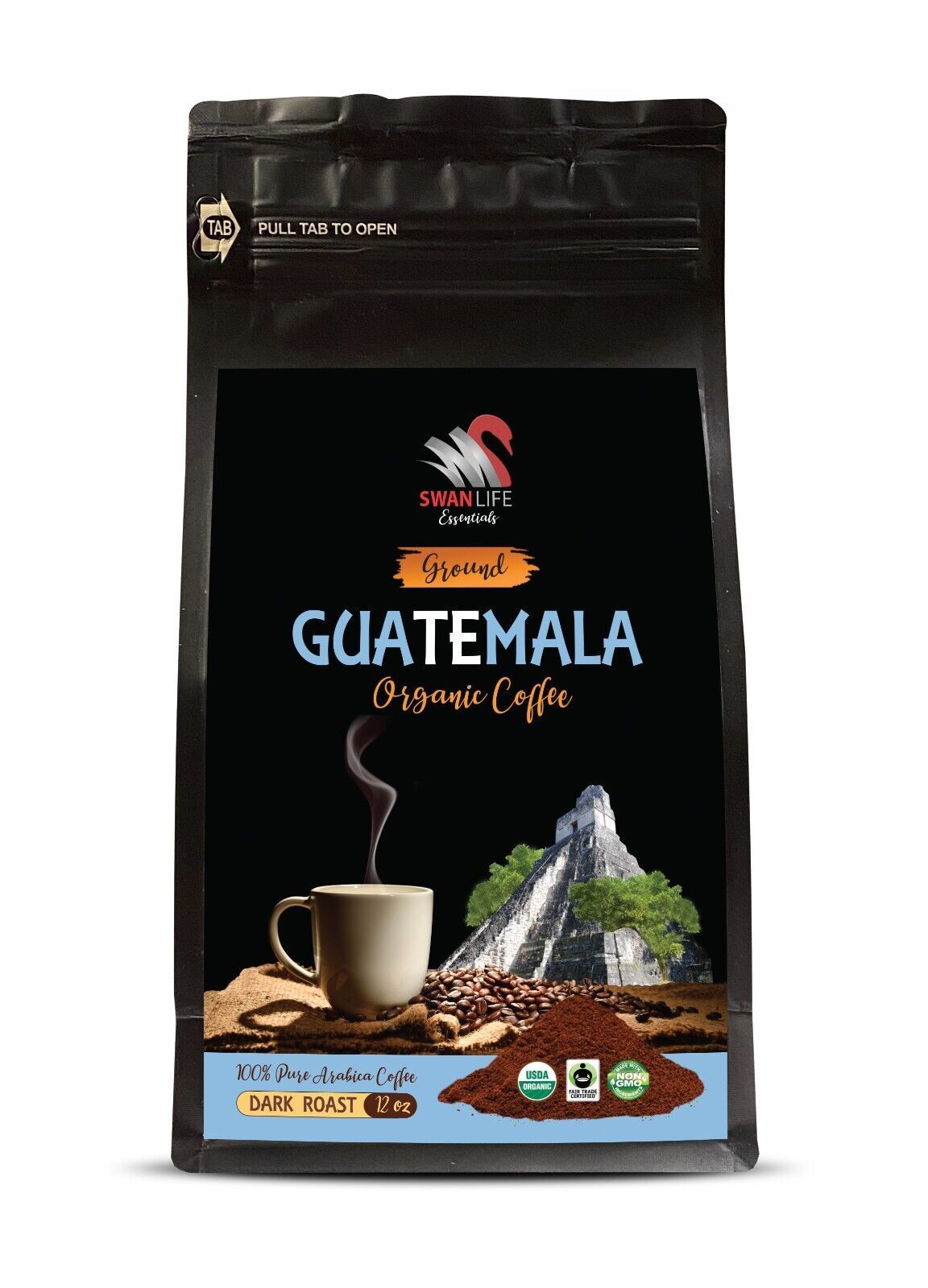 Farm-to-Cup - GUATEMALA GROUND ORGANIC COFFEE - GROUND COFFEE-  1Pack - $18.02