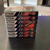 Lot of 7 TDK D60 High Output Audio Cassette Tapes IECI/Type I NEW SEALED  - $14.84