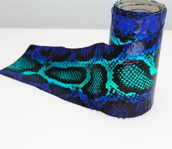 Genuine Snake Skin Leather Cobra Hide Snakeskin Craft Supply Glossy Blue - $382.81 MXN+