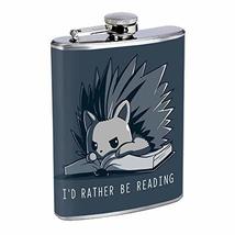 Reading Porcupine Hip Flask Stainless Steel 8 Oz Silver Drinking Whiskey... - £7.92 GBP