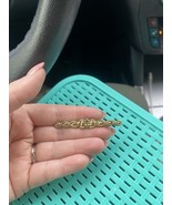 Vintage Bar Brooch Pin Marked 2.25&quot; Long Gold Tone - $190.06 MXN