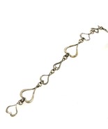 Vtg Signed Sterling Silpada Handmade Hammered Heart Panel Link Bracelet ... - $74.21 CAD
