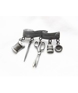 Danecraft Silver - Plated Sewing Seamstress Pin Brooch - $14.41 CAD