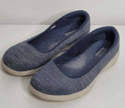 Skechers Womens Shoes Size 9 Air Cooled Goga Mat Flats Slip On Loafers Blue - £18.07 GBP