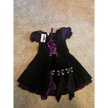 Purple punk Witch Halloween costume size L 12-14 kids - $15.00