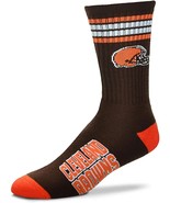 FBF 4 Stripe Deuce Crew Socks Cleveland Browns Large(10-13) - $284.91 MXN